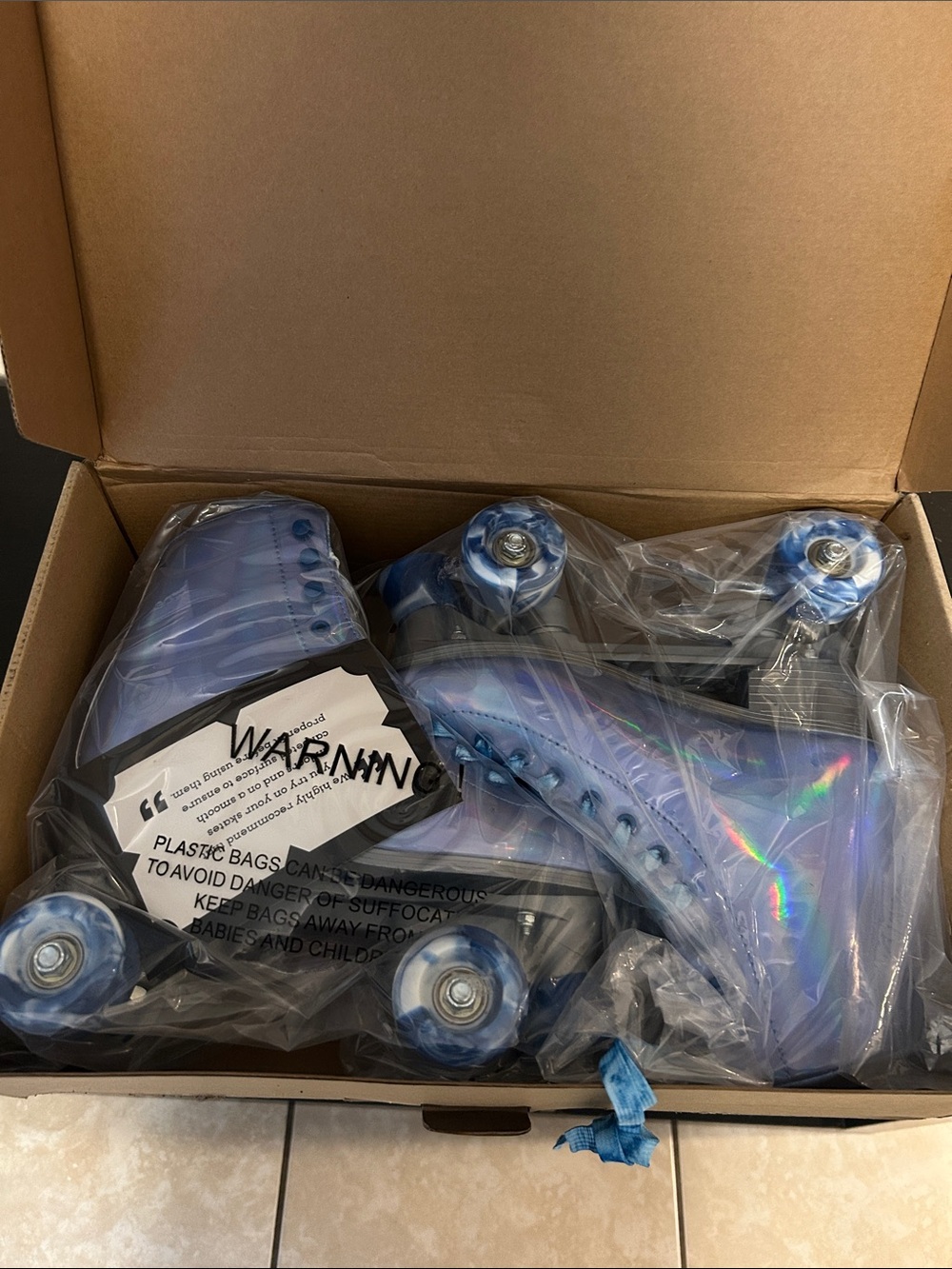 Women’s Blue Iridescent   Rollerskates